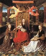 unknow artist Madonna and Child  Enthroned with SS.Catherine and Barbara France oil painting artist